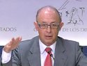 CristÃ³bal Montoro en su comparecencia ante la prensa en el Congreso de los diputados