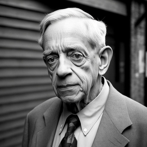 John Nash, una mente maravillosa. Imagen generada con Midjourney para este post.